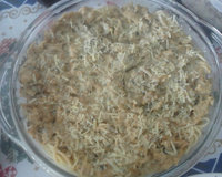 Macarrão ao molho branco com frango