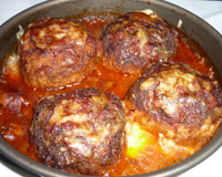 Polpetone de carne recheado