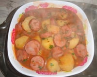 Linguiça calabresa com batata