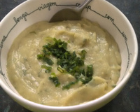 Sopa creme de batata doce e inhame