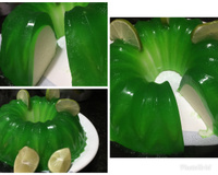 Gelatina recheada com mousse de limão