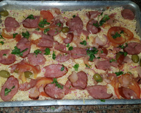 Pizza de pão de forma