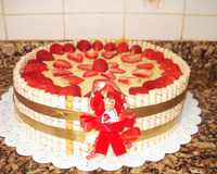 Bolo de aniversário de morango