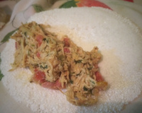 Frango desfiado com creme de leite