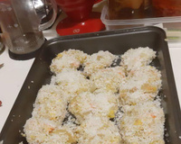 Nuggets de legumes com molho cremoso vegano