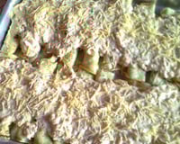 Panqueca de frango (massa colorida)