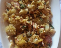 Farofa de pão ralado com banana