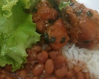 Frango frito acebolado