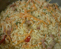 Arroz farofa divino para churrasco