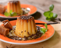Panna cotta de doce de leite com chocolate