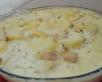 Frango cremoso com batata
