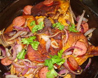 Bisteca de porco assada