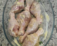 Coxa de frango assada com batatas