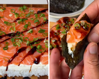 Adeus, delivery: sushi de preguiçoso de travessa do TikTok é a melhor receita para se mimar com um jantar especial
