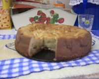 Bolo cremoso de banana nanica