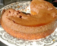 Bolo de cenoura com pudim de chocolate