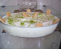 Torta de limão com waffer de limão