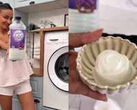 Lorena Alacis, especialista em limpeza: "Para manter minha casa com um cheiro agradável, uso este aromatizador de ambientes caseiro com amaciante de roupas, gelatina e bicarbonato de sódio."