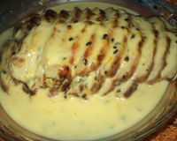 Lombo suíno ao molho de maracujá