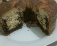 Bolo mesclado de liquidificador