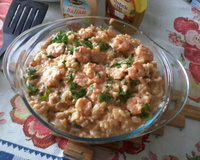 Risoto cremoso de camarão