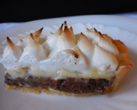 Torta de doce de banana e creme de coco