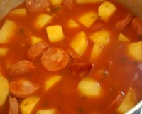 Linguiça calabresa com batata