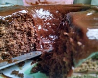 Bolo de chocolate com aveia