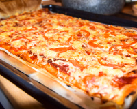 Pizza rápida de liquidificador