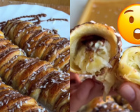 Existe vida antes e depois dessa receita de croissant de banana com chocolate