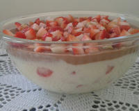 Sobremesa chococreme com morango