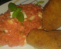 Risoto de beterraba do Mutrão