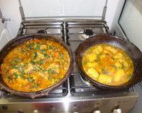 Peixe miraguaia com banana da terra