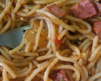 Macarrão com linguiça