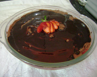 Delícia cremosa com morangos