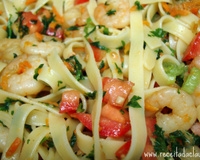 Fettuccine com camarão