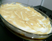 Sobremesa de banana nevada