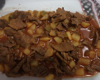 Carne diferente com batatas