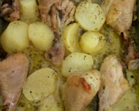 Frango assado à moda do campo