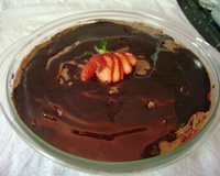 Delícia cremosa com morangos