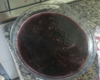 Sagu de sachês de suco de uva