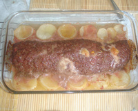 Rocambole de carne moída