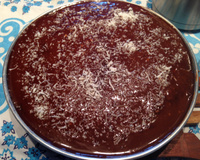 Cobertura de chocolate com creme de leite