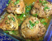 Coxa de frango assada na cerveja