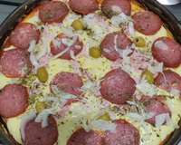 Pizza rápida de liquidificador