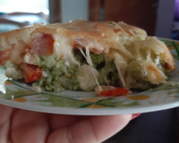 Torta de brócolis com bacon