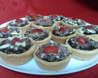 Tortilha de chocolate com morango