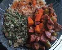 Cortadinho de abóbora e quiabo