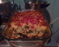 Torta salgada de espinafre e salsicha