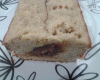 Bolo de banana com nutella
